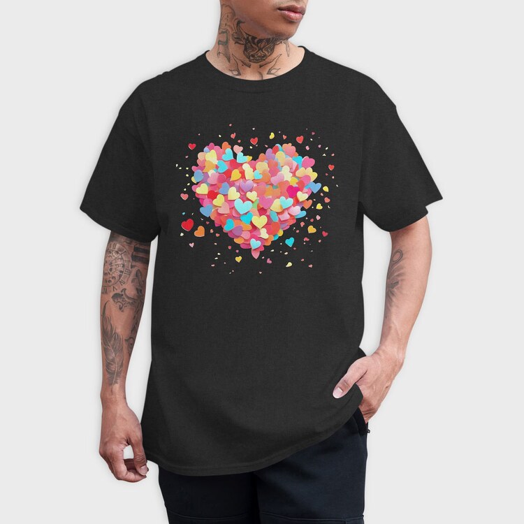 Confetti Heart, Tricou Barbati (Unisex)