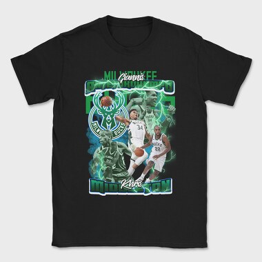 Milwaukee Bucks Nba Bootleg, Tricou Barbati (Unisex)