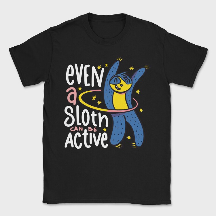 Active Sloth, Tricou Barbati (Unisex)