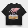 Flamigo Beer Pool, Tricou Oversize Barbati (Unisex)