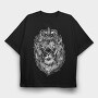 Crowned Lion, Tricou Oversize Barbati (Unisex)