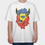 Llama Chewing, Tricou Oversize Barbati (Unisex)