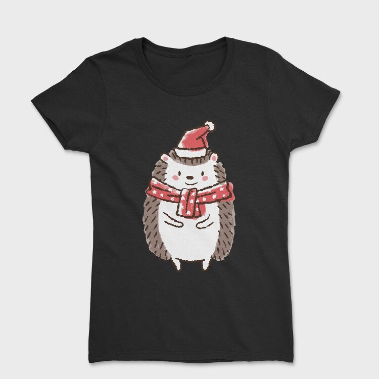 Cute Christmas Hedgehog, Tricou Femei