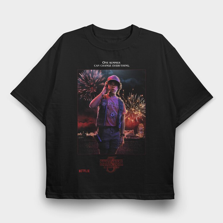 Fireworks Summer Stranger, Tricou Oversize Barbati (Unisex)