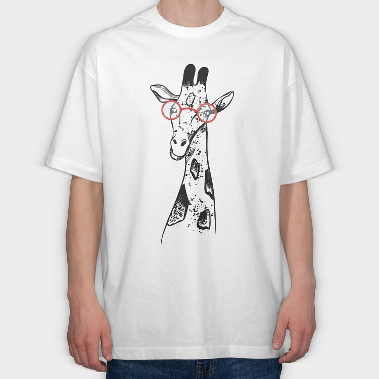Giraffe Glass, Tricou Oversize Barbati (Unisex)