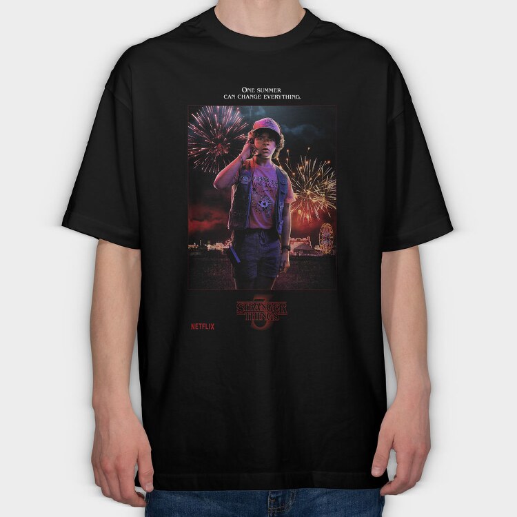 Fireworks Summer Stranger, Tricou Oversize Barbati (Unisex)