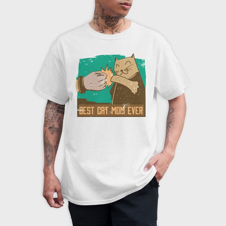Best Cat Mom, Tricou Barbati (Unisex)