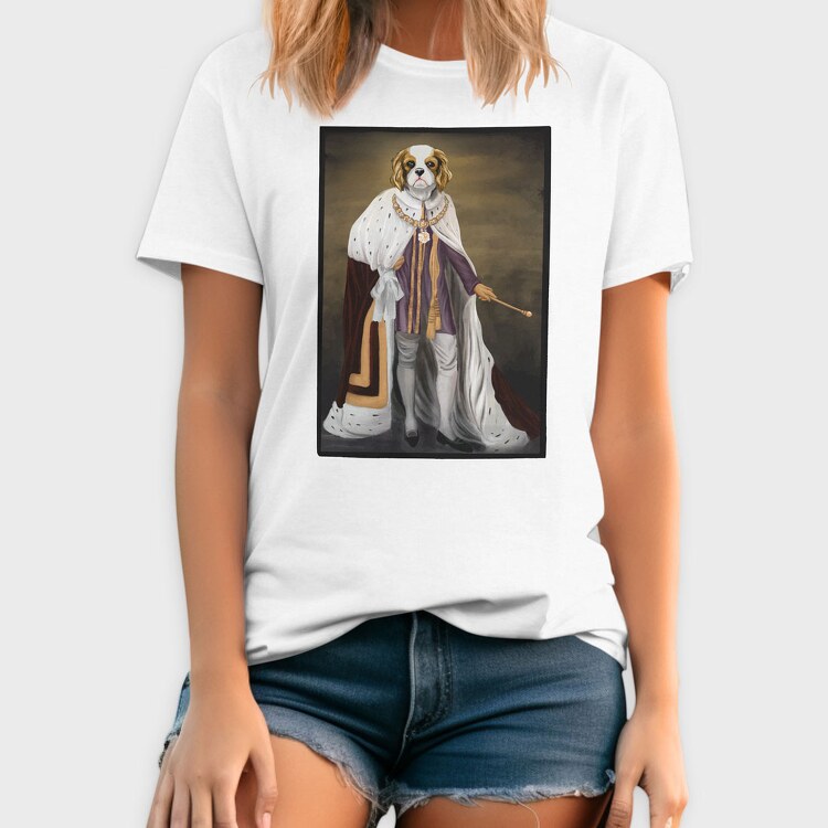 King Dog Painting Cavalier, Tricou Barbati (Unisex)