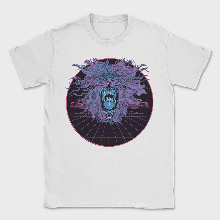 Lion Vaporwave, Tricou Barbati (Unisex)