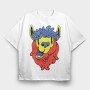 Llama Chewing, Tricou Oversize Barbati (Unisex)