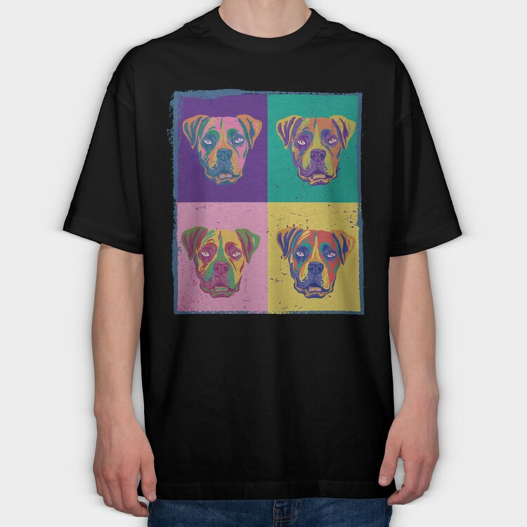 Color Boxer, Tricou Oversize Barbati (Unisex)