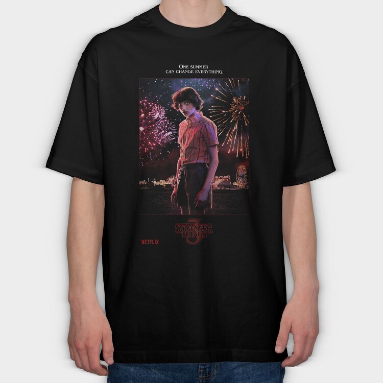 Stranger Things 45, Tricou Oversize Barbati (Unisex)