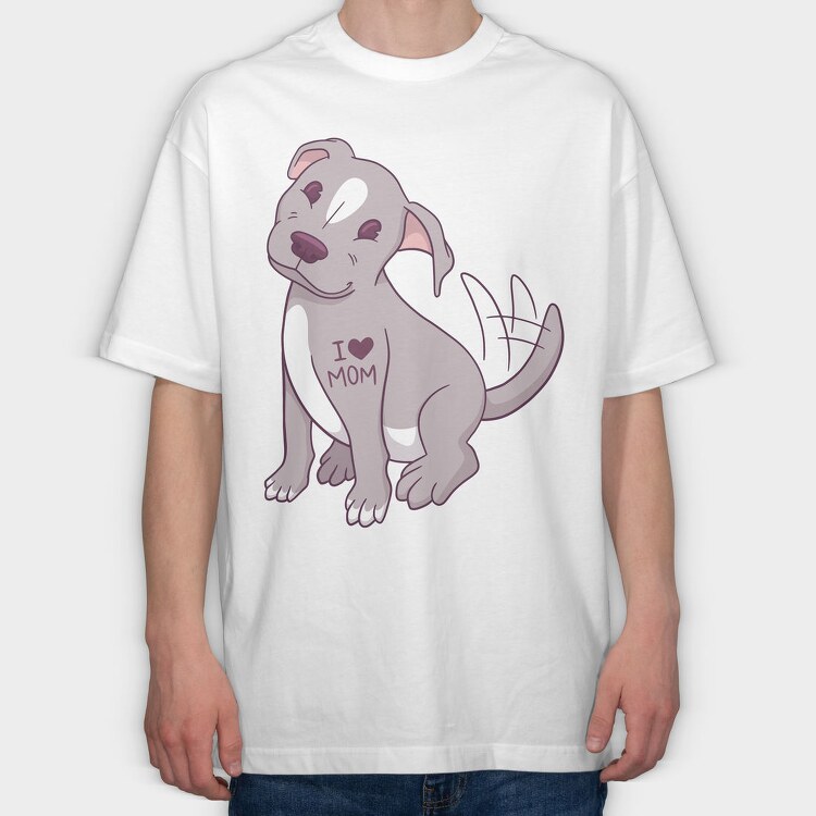 Pitbull, Tricou Oversize Barbati (Unisex)