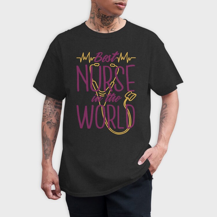 Best Nurse in the World, Tricou Barbati (Unisex)