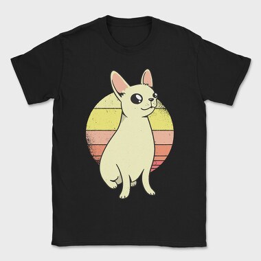 Chihuahua Retro Sunset, Tricou Barbati (Unisex)