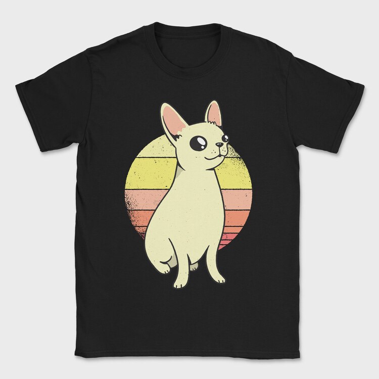 Chihuahua Retro Sunset, Tricou Barbati (Unisex)
