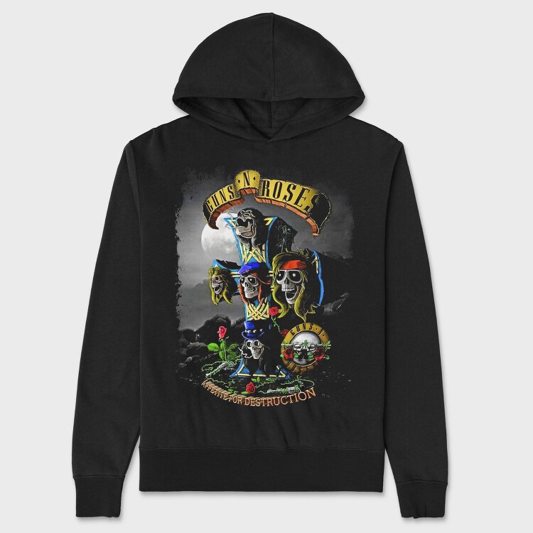 Guns N Roses 6, Hanorac Oversize Barbati (Unisex)