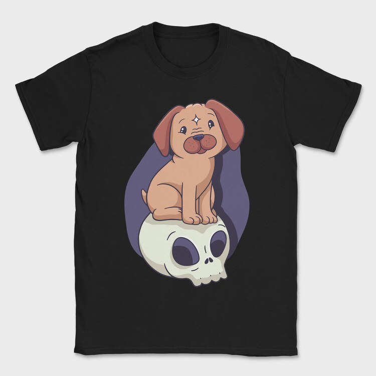 Pug Skull, Tricou Barbati (Unisex)