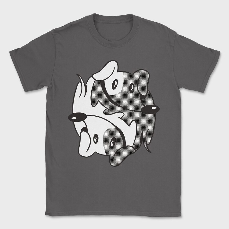 Dachshund Yin Yang, Tricou Barbati (Unisex)