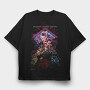 Stranger Things Halftone Neon Glow, Tricou Oversize Barbati (Unisex)