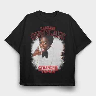 Stranger Things Lucas, Tricou Oversize Barbati (Unisex)