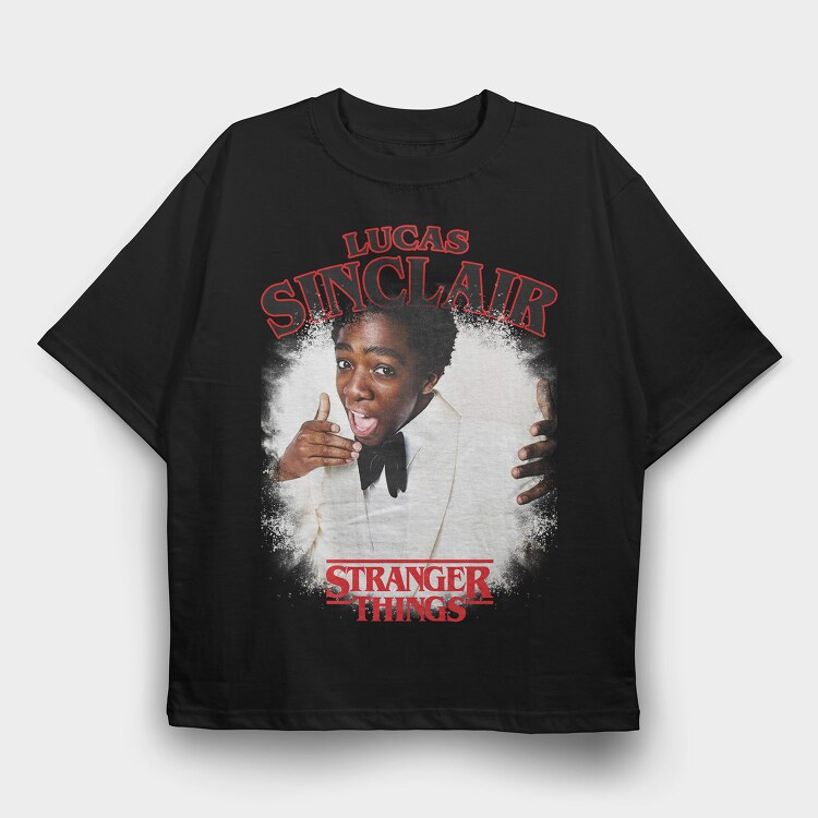 Stranger Things Lucas, Tricou Oversize Barbati (Unisex)
