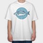 Stripped Bass Fish, Tricou Oversize Barbati (Unisex)