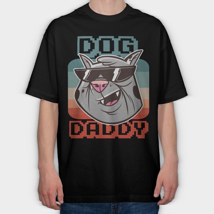 Dog daddy, Tricou Oversize Barbati (Unisex)
