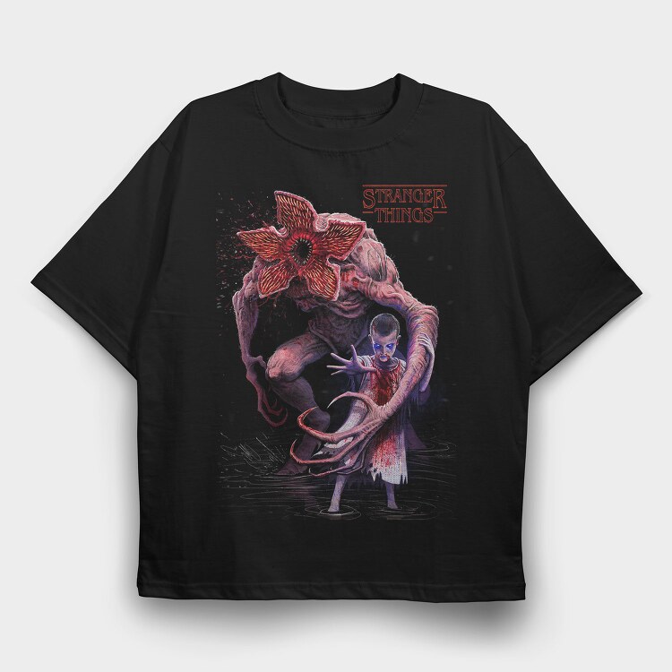 Stranger Things Monster, Tricou Oversize Barbati (Unisex)