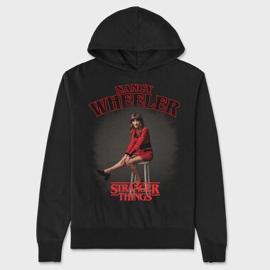 Stranger Things Nancy Wheeler, Hanorac Oversize Barbati (Unisex)