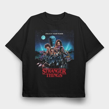 Stranger Things Power, Tricou Oversize Barbati (Unisex)