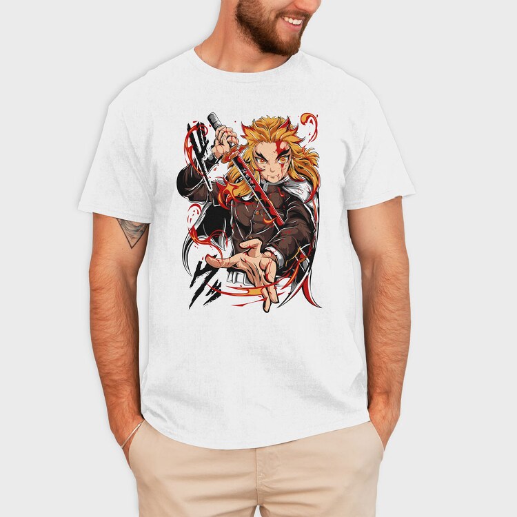 Kyojuro Rengoku Ex, Tricou Barbati (Unisex)