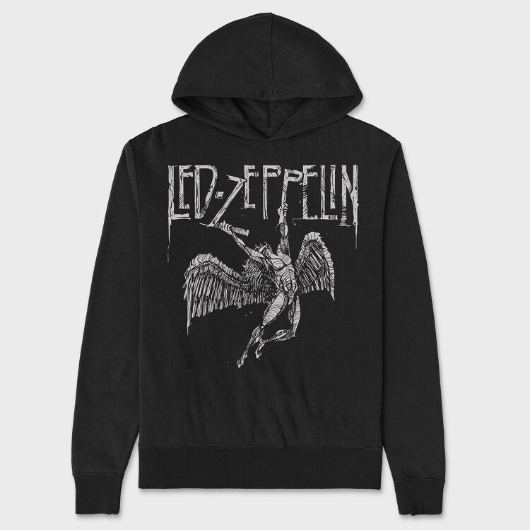 Led Zeppelin, Hanorac Oversize Barbati (Unisex)