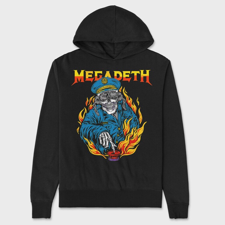Megadeth, Hanorac Oversize Barbati (Unisex)