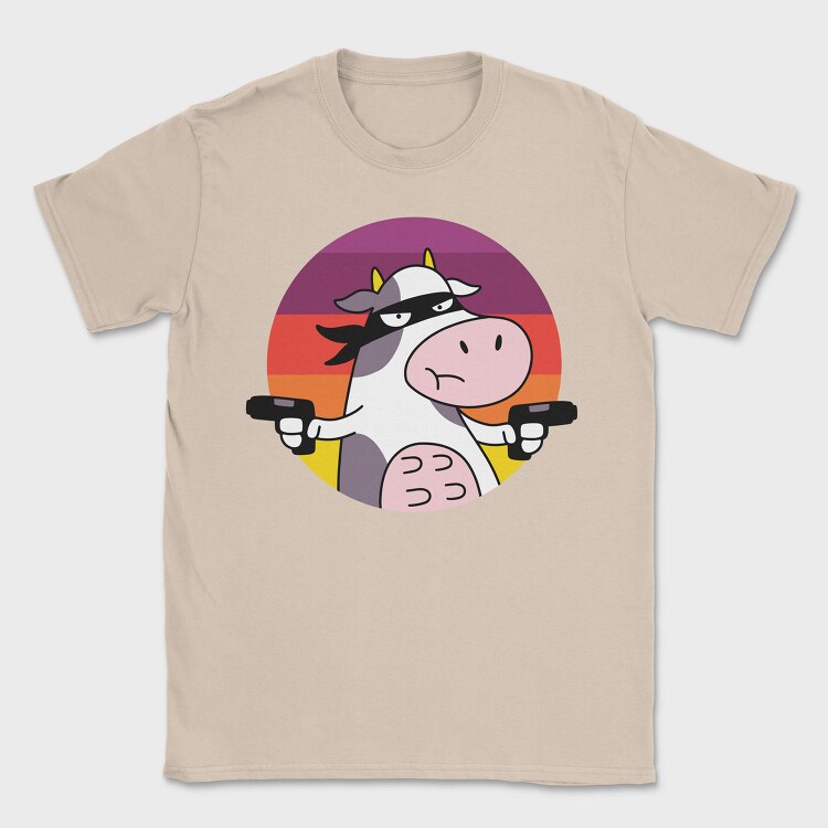 Cow Cartoon, Tricou Barbati (Unisex)