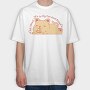 Cute Cat Eating Pizza All I Need Is My Cat And, Tricou Oversize Barbati (Unisex)