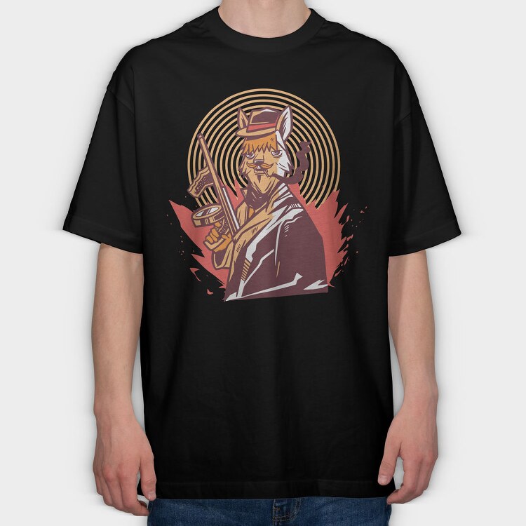 Gangster Alpaca, Tricou Oversize Barbati (Unisex)