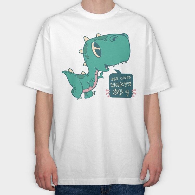 Cute Baby T Rex Dinosaur, Tricou Oversize Barbati (Unisex)