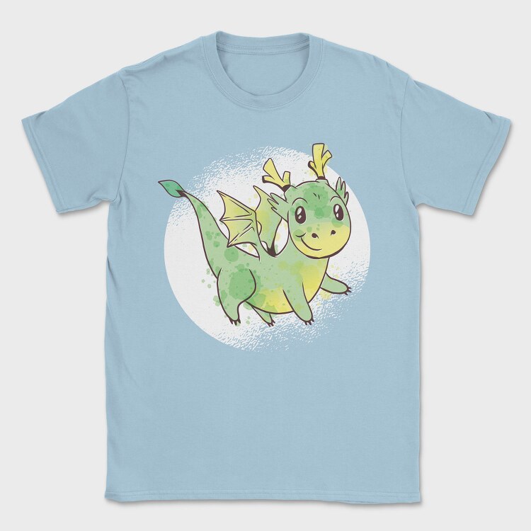 Cute Dragon Watercolor, Tricou Barbati (Unisex)