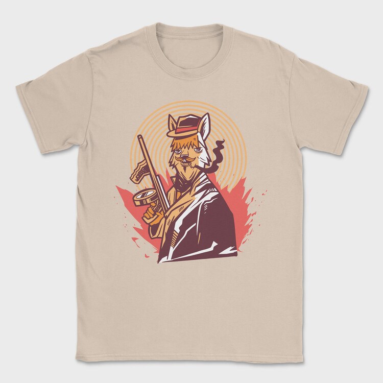 Gangster Alpaca, Tricou Barbati (Unisex)