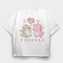 Cute Dragons Love You I Love You Forever, Tricou Oversize Barbati (Unisex)