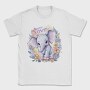 Cute Elephant In Nature Watercolor Tote, Tricou Barbati (Unisex)