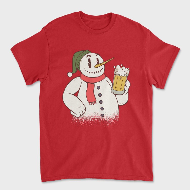 Snowman Beer, Tricou Barbati (Unisex)