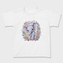 Cute Elephant In Nature Watercolor Tote, Tricou Copii