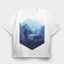 Dog Trekking, Tricou Oversize Barbati (Unisex)