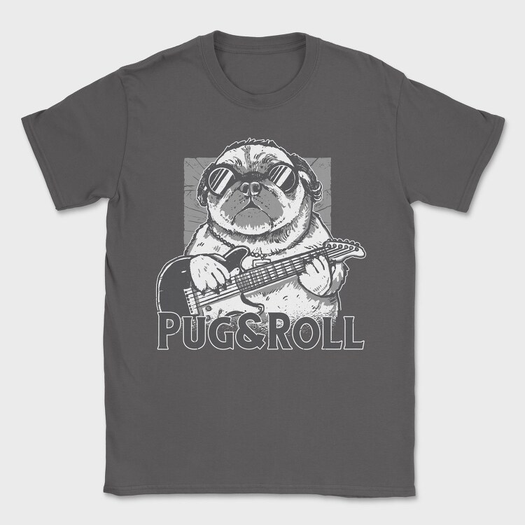 Pug And Roll, Tricou Barbati (Unisex)