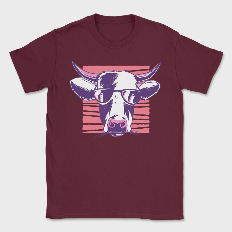 Cow Galasses, Tricou Barbati (Unisex)