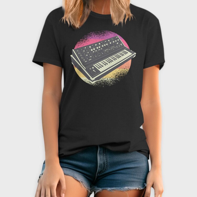 Synthesizer Retro, Tricou Barbati (Unisex)