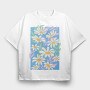 Daisy Flowers Composition Danish, Tricou Oversize Barbati (Unisex)