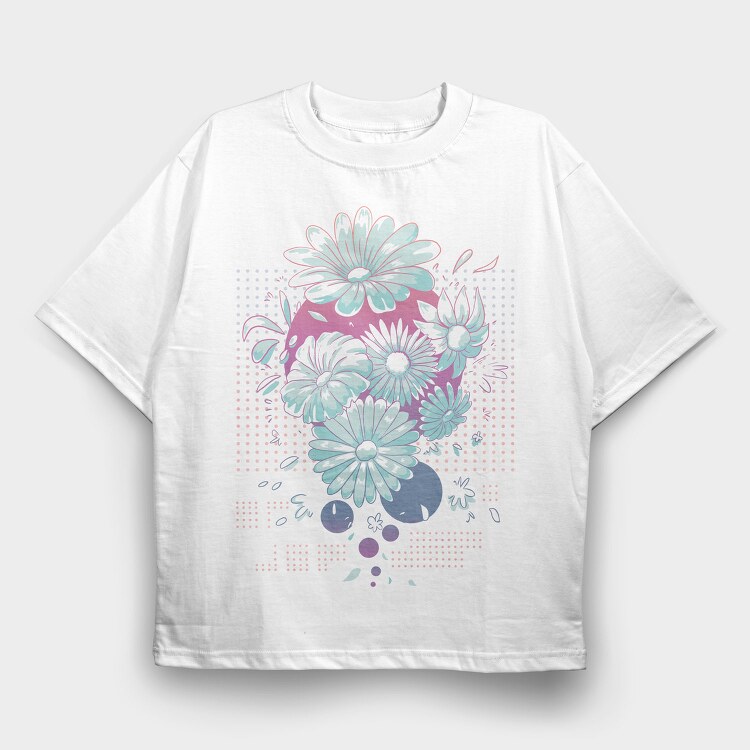 Daisy Flowers, Tricou Oversize Barbati (Unisex)